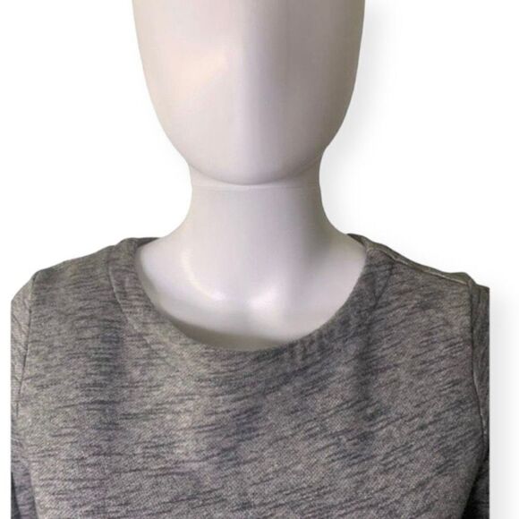 Madewell Sweater Women’s Size XS Crewneck Zip Up Back Minimalist Neutral Gray - Picture 8 of 11